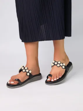 Aneira Black Flats