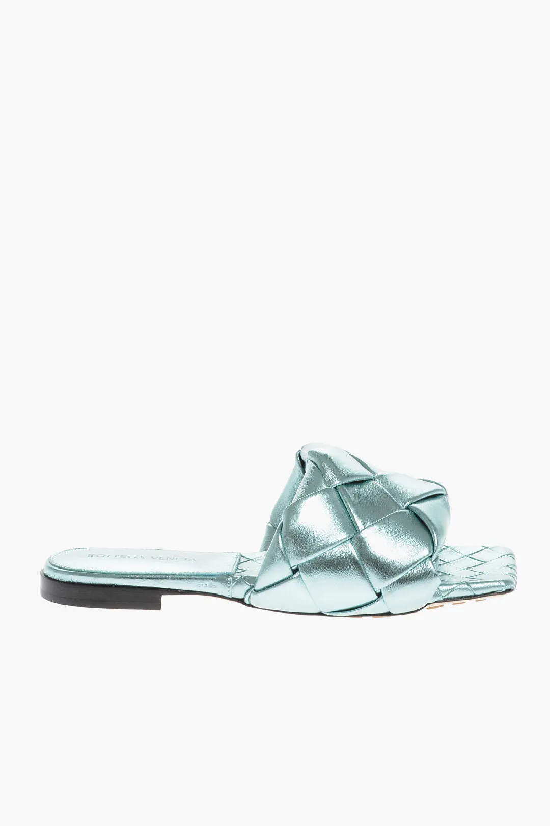 Bottega Veneta Metallized Leather LIDO Slides