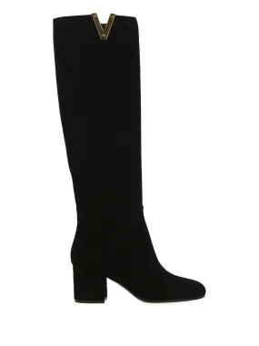 Chic Black Leather Woman Boots