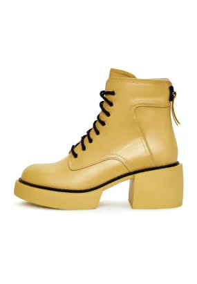 Chic Yellow Ankle Boots for Women - Stylish & Comfortable Footwear