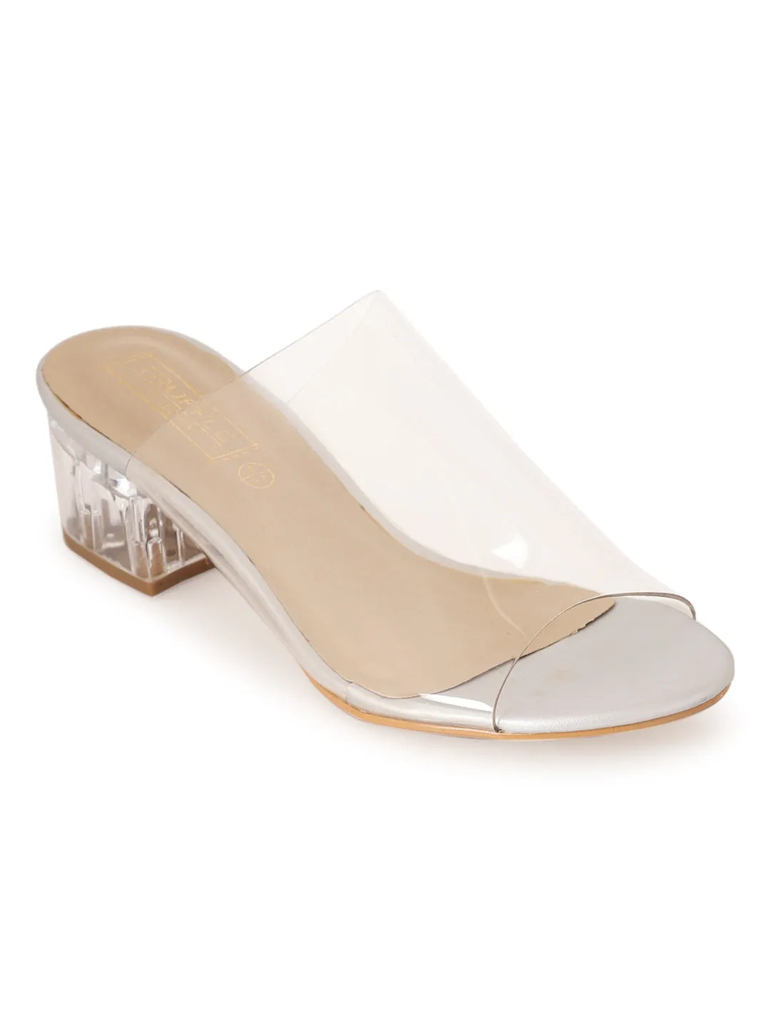 Clear Perspex Block Mules (TC-RLST1-CLEAR)