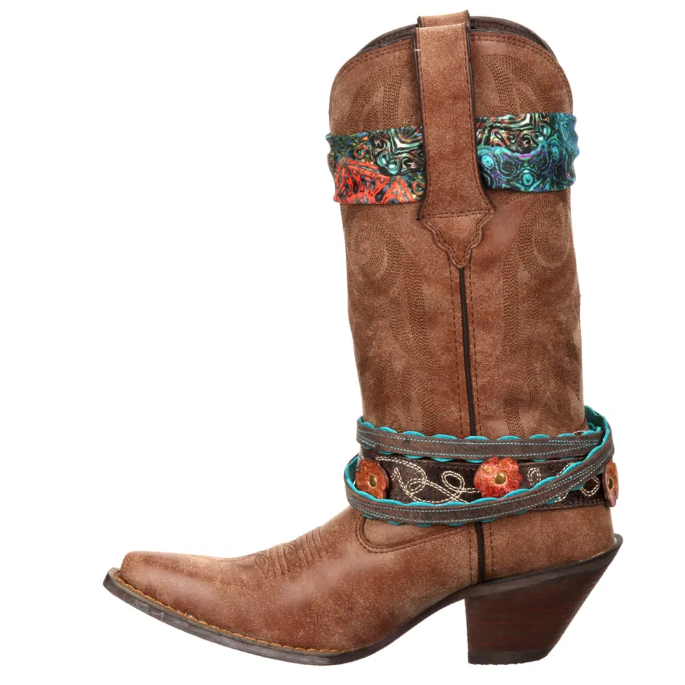 Crush Accessorized Snip Toe Cowboy Boots