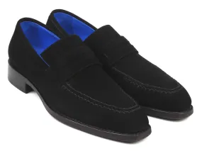 Custom Black Suede Goodyear Welted Dress Loafers by Paul Parkman