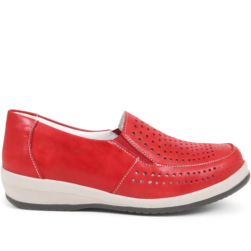 Extra Wide Fit Casual Leather Loafers - CORETTA / 323 875