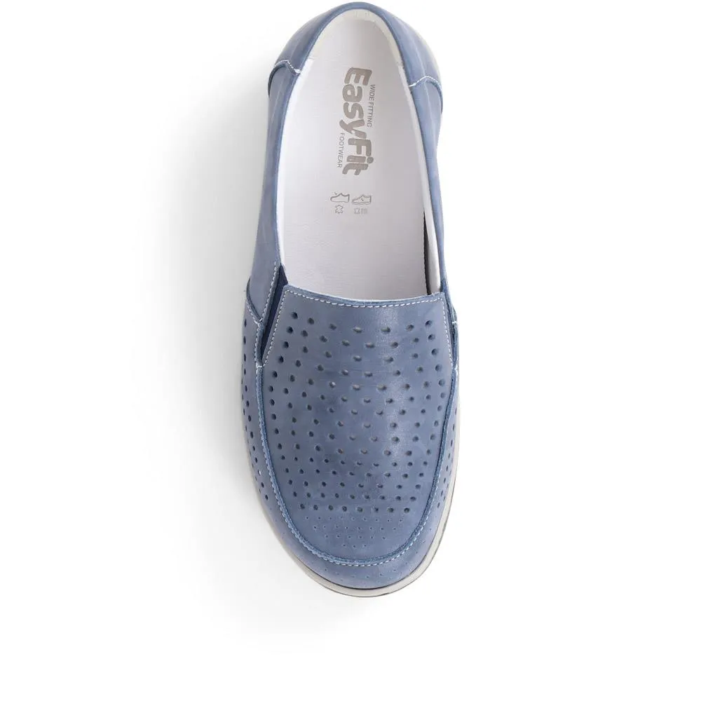 Extra Wide Fit Casual Leather Loafers - CORETTA / 323 875