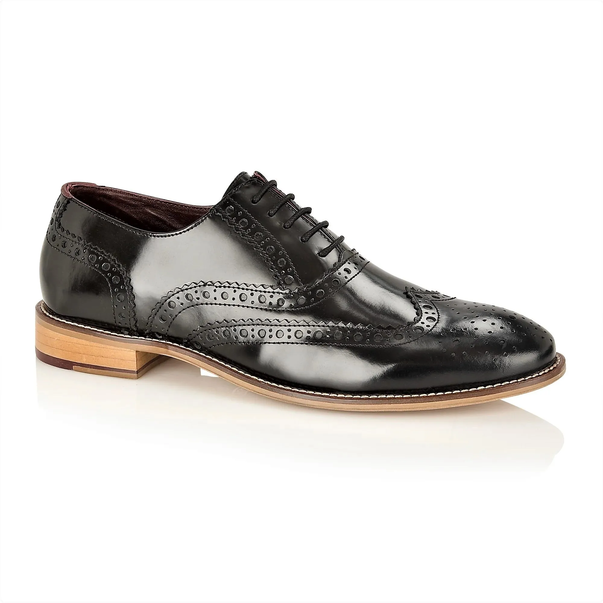 Gatsby Brogue Black Polished