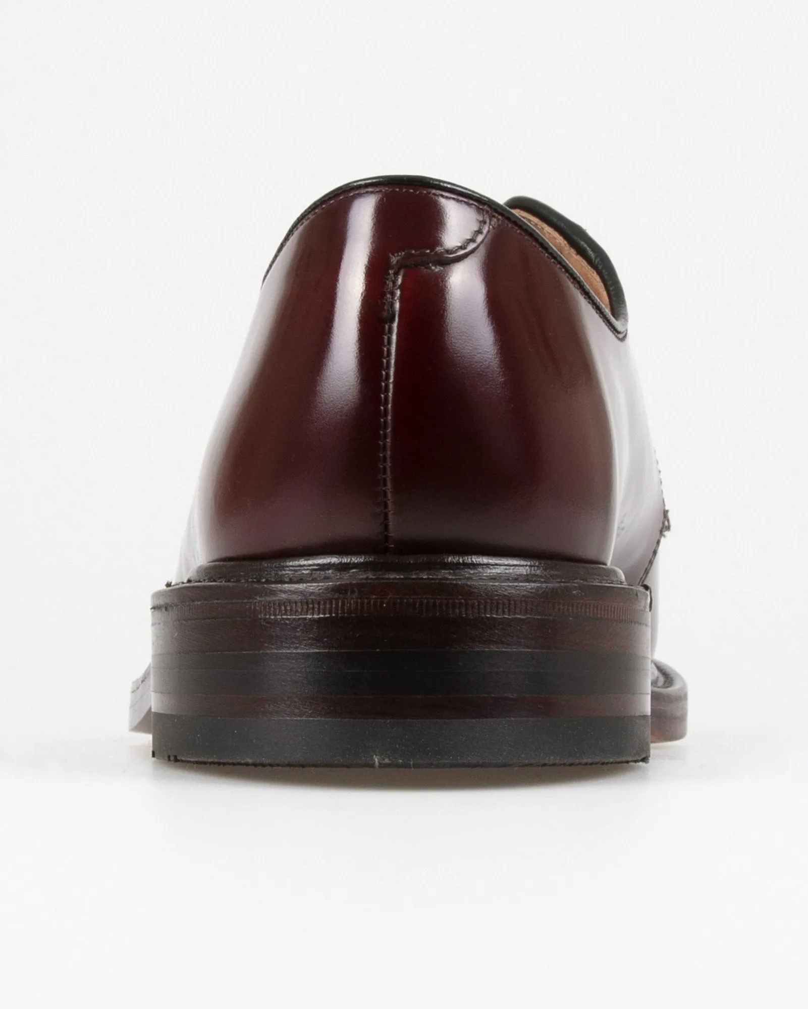 Loake Professional 771T Polished Plain Derby Shoe - Burgundy