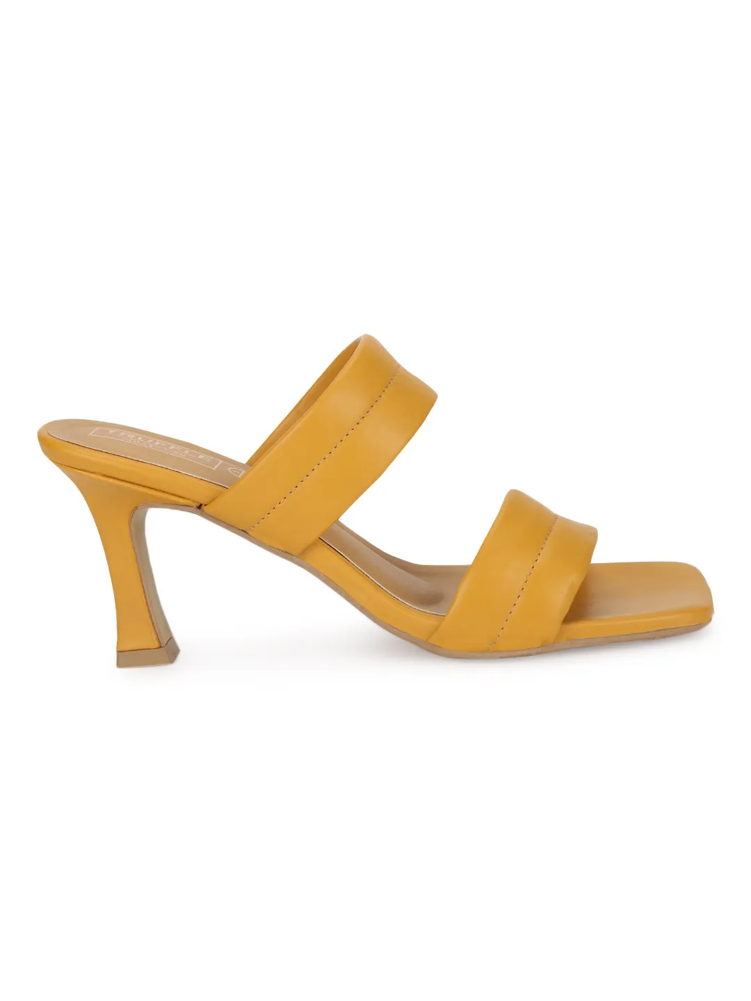 Mustard PU Solid Pattern Stiletto Mules (TC-SLC-A7-MUS)