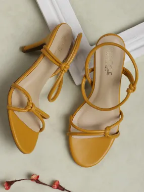 Mustard PU Strappy Stiletto Sandals (TC-ST-1297-MUS)