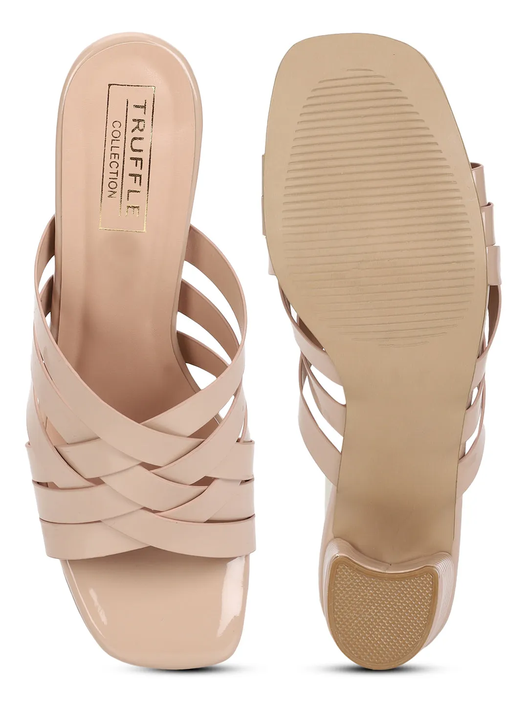 Nude Patent Block Mules (TC-SLC-V-454-NUD)