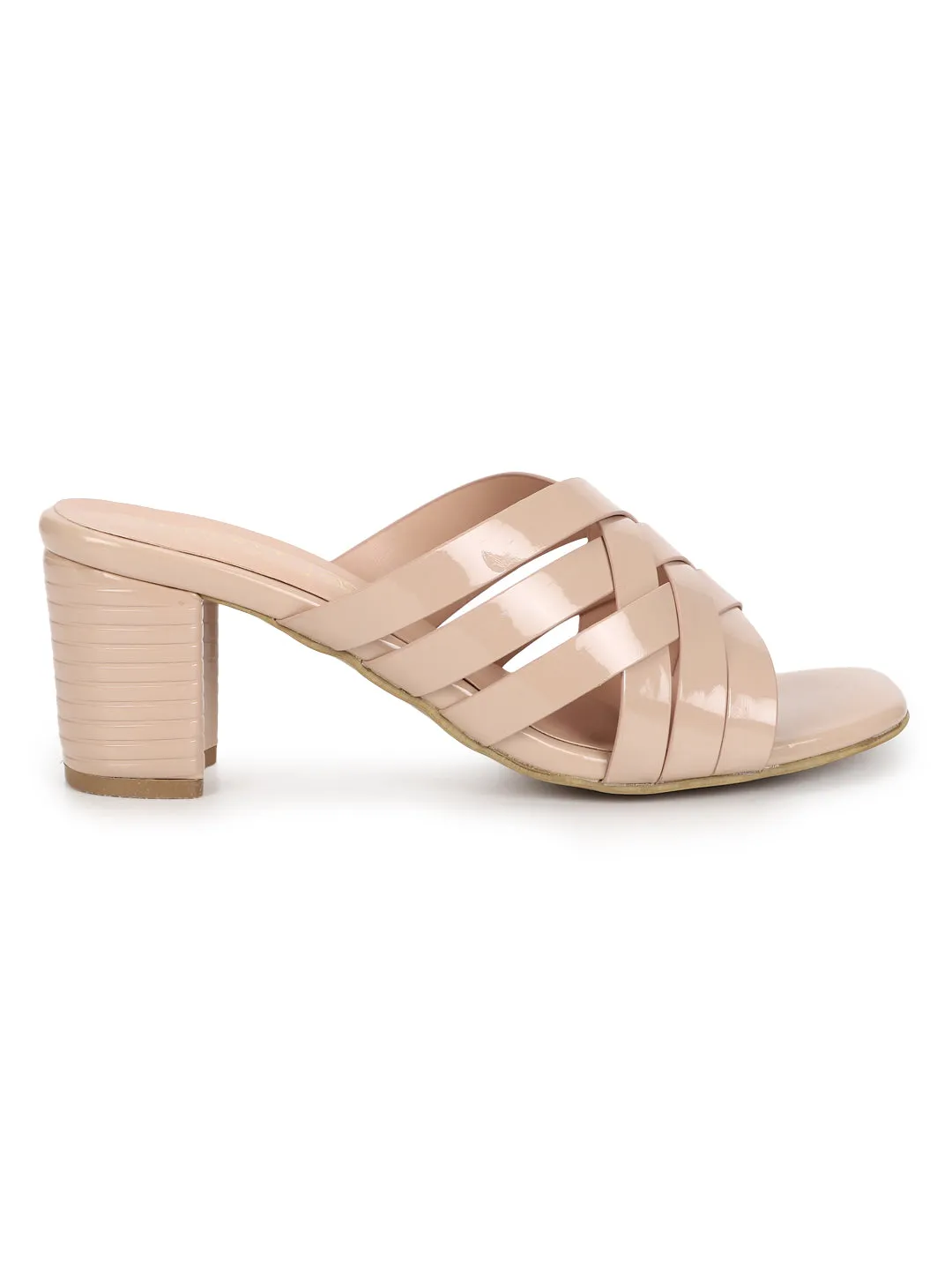 Nude Patent Block Mules (TC-SLC-V-454-NUD)