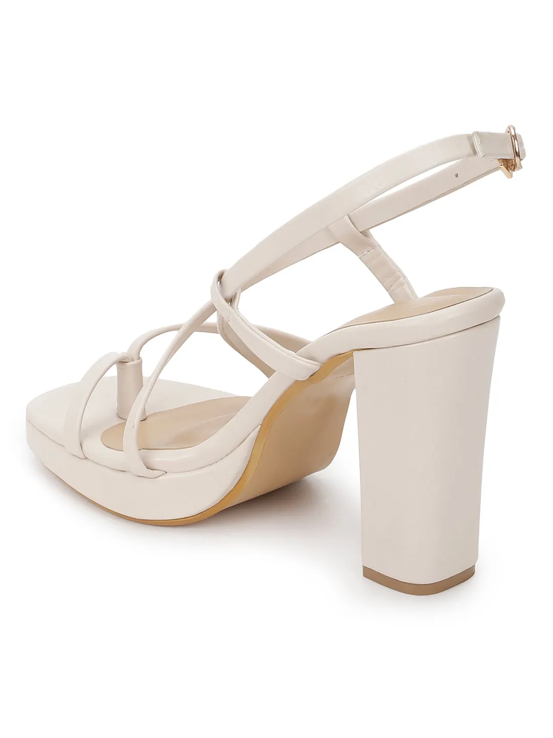 Nude PU Buckle Block Sandals (TC-SLC-712-NUD)