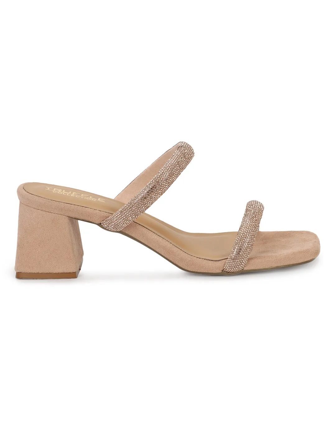 Nude Suede Diamante Block Heel Mules (TC-ST-1335-NUD)