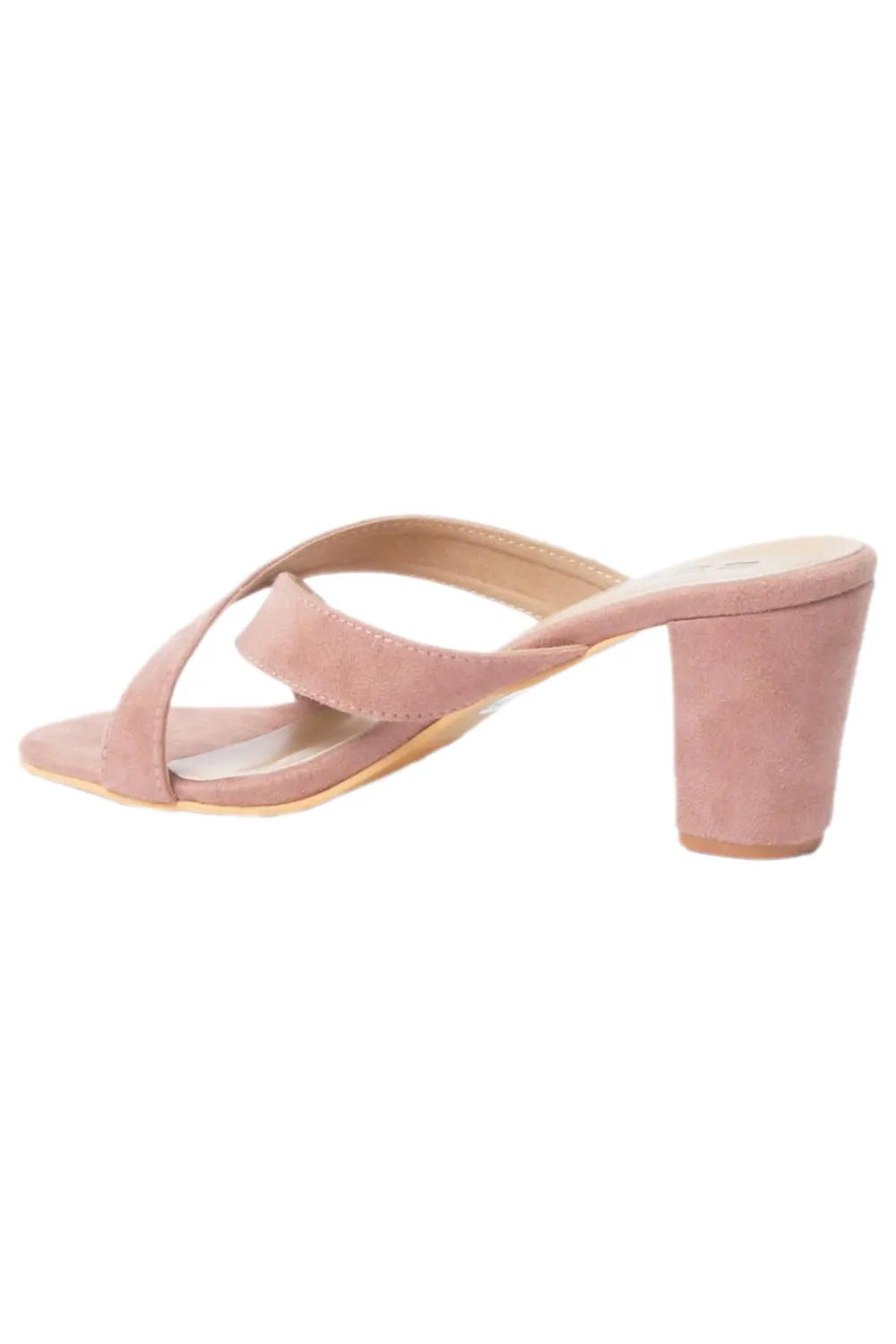 SOLES Pink Block Heels - Feminine & Stylish Footwear