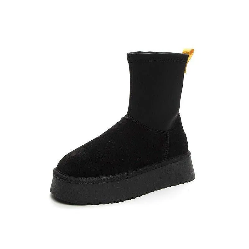 Wide Width Fashionable Women's Round Toe Boots